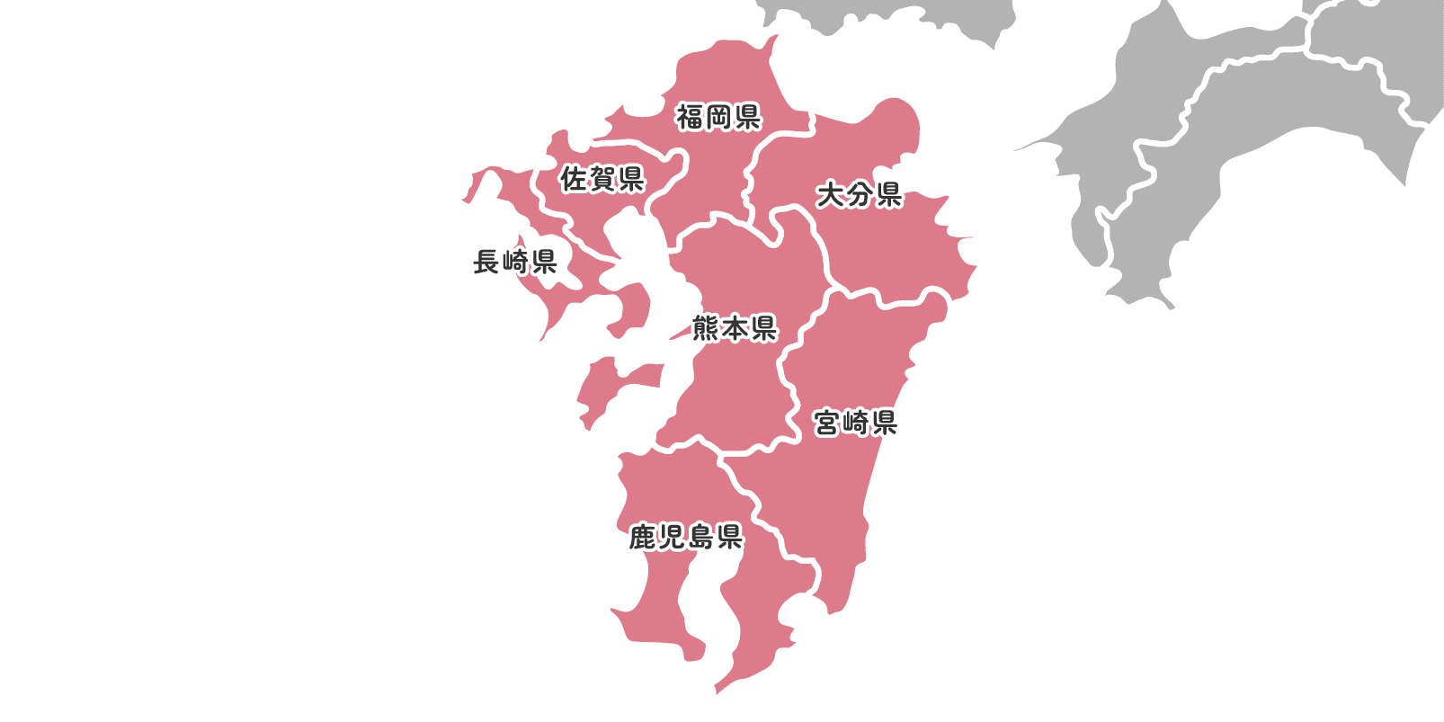九州エリアの地図